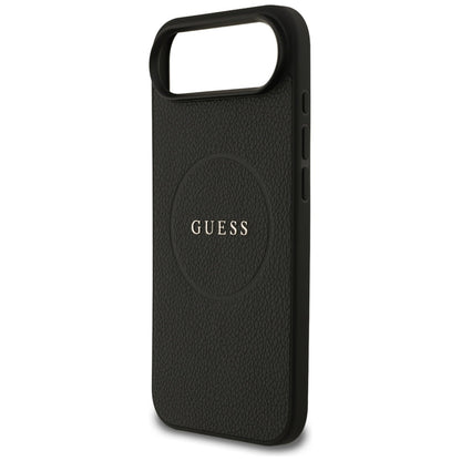 Funda MagSafe para Apple iPhone 17 Air, Guess, Grained Gold Ring, Negra