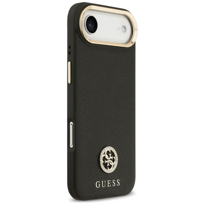 Funda MagSafe para Apple iPhone 17 Air, Guess, Grained Strass Logo, Negra