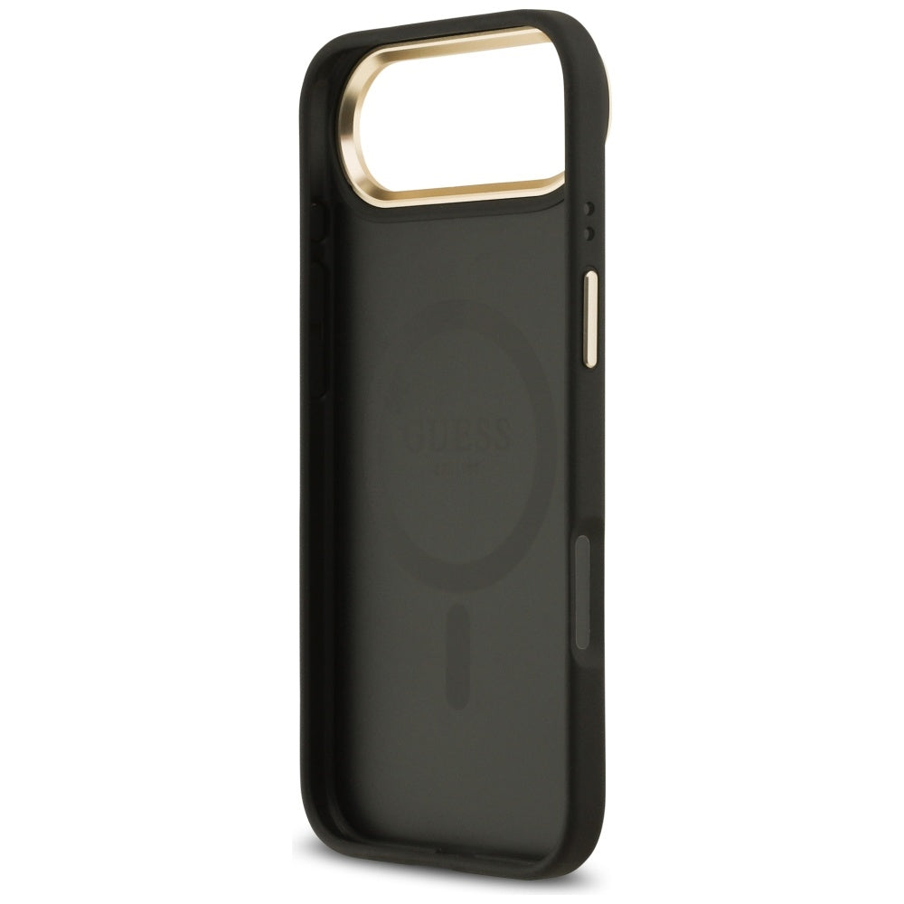 Funda MagSafe para Apple iPhone 17 Air, Guess, Grained Strass Logo, Negra