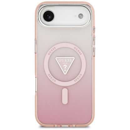 MagSafe Case for Apple iPhone 17 Air, Guess, IML Gradient Triangle Logo, Pink