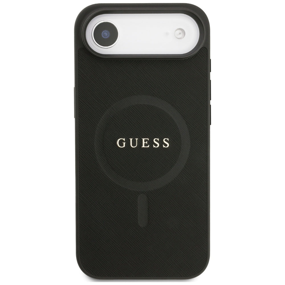 Funda MagSafe para Apple iPhone 17 Air, Guess, Saffiano Classic Logo, Negra