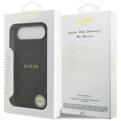 Funda MagSafe para Apple iPhone 17 Air, Guess, Saffiano Classic Logo, Negra