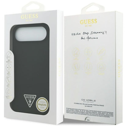 Funda MagSafe para Apple iPhone 17 Air, Guess, Logo Triangular, Negra