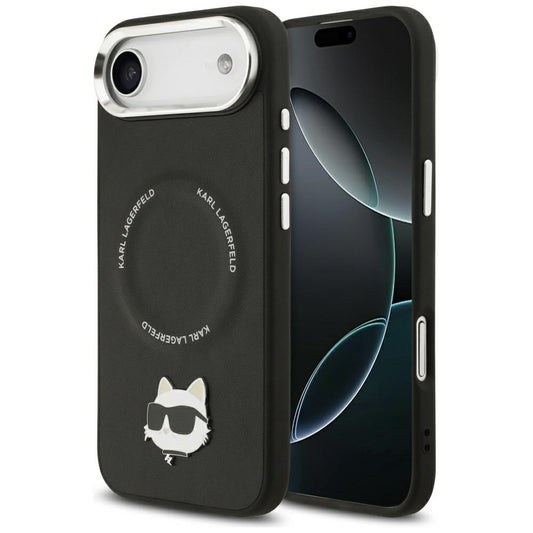 Funda MagSafe para Apple iPhone 17 Air, Karl Lagerfeld, Choupette Pin, Negra