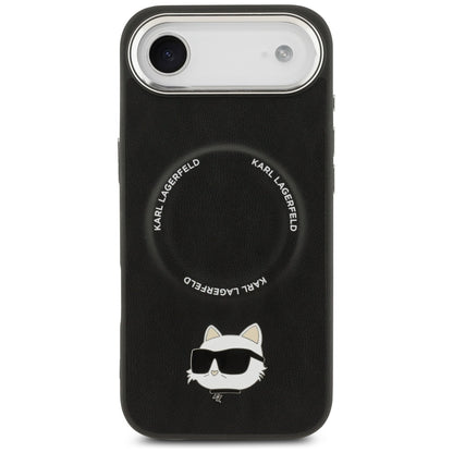 Funda MagSafe para Apple iPhone 17 Air, Karl Lagerfeld, Choupette Pin, Negra