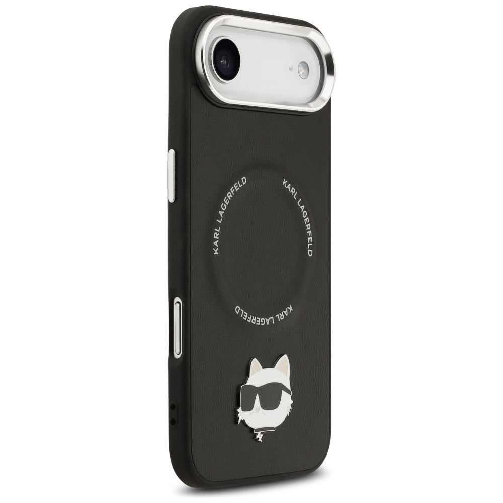 Funda MagSafe para Apple iPhone 17 Air, Karl Lagerfeld, Choupette Pin, Negra
