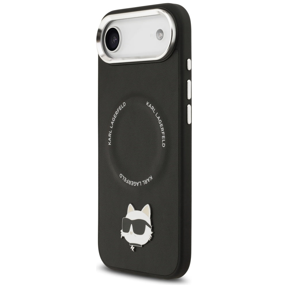 Funda MagSafe para Apple iPhone 17 Air, Karl Lagerfeld, Choupette Pin, Negra