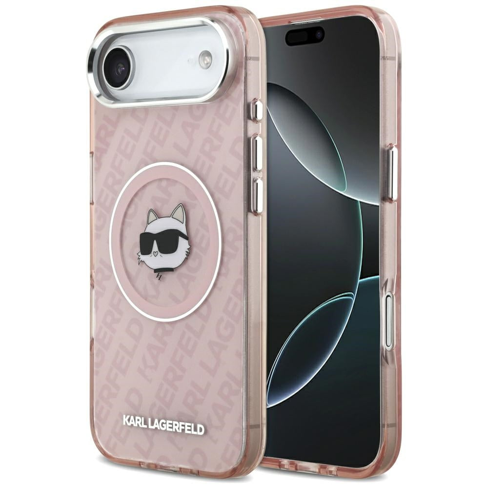 Funda MagSafe para Apple iPhone 17 Air, Karl Lagerfeld, IML Choupette's Head, Rosa.