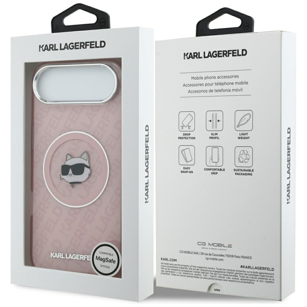 Funda MagSafe para Apple iPhone 17 Air, Karl Lagerfeld, IML Choupette's Head, Rosa.
