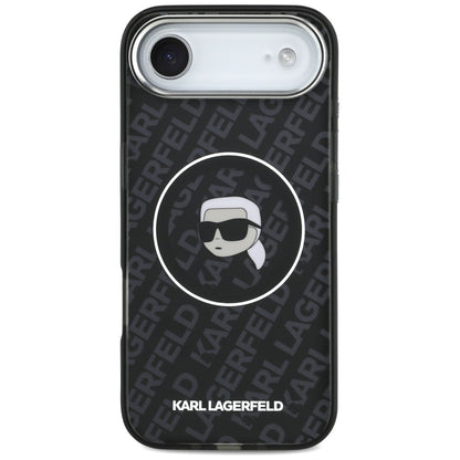 Funda MagSafe para Apple iPhone 17 Air, Karl Lagerfeld, IML Karl's Head, Negra