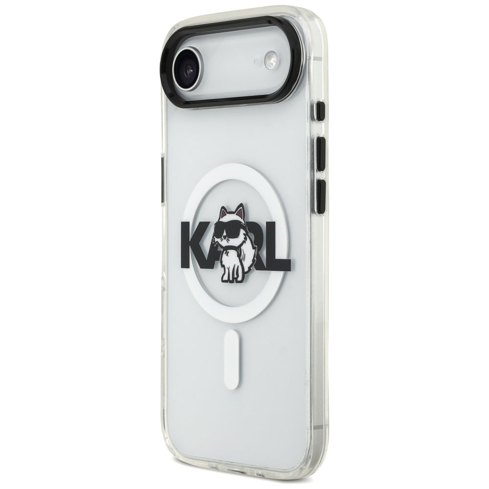 Funda MagSafe para Apple iPhone 17 Air, Karl Lagerfeld, IML Sketch Logo Choupette, Transparente