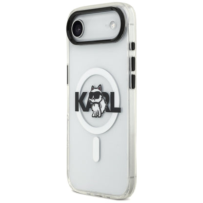 Funda MagSafe para Apple iPhone 17 Air, Karl Lagerfeld, IML Sketch Logo Choupette, Transparente