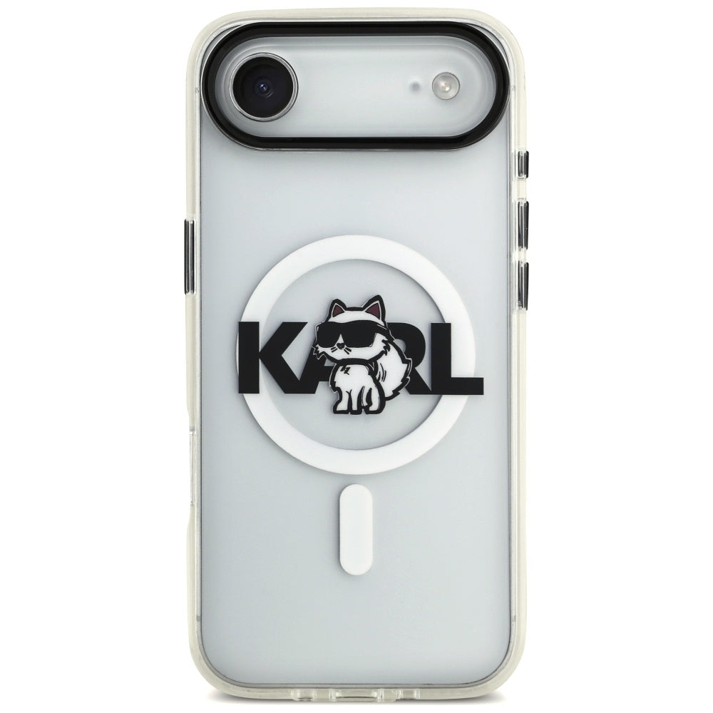 Funda MagSafe para Apple iPhone 17 Air, Karl Lagerfeld, IML Sketch Logo Choupette, Transparente