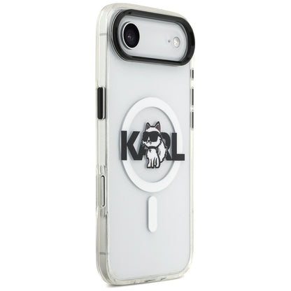 Funda MagSafe para Apple iPhone 17 Air, Karl Lagerfeld, IML Sketch Logo Choupette, Transparente