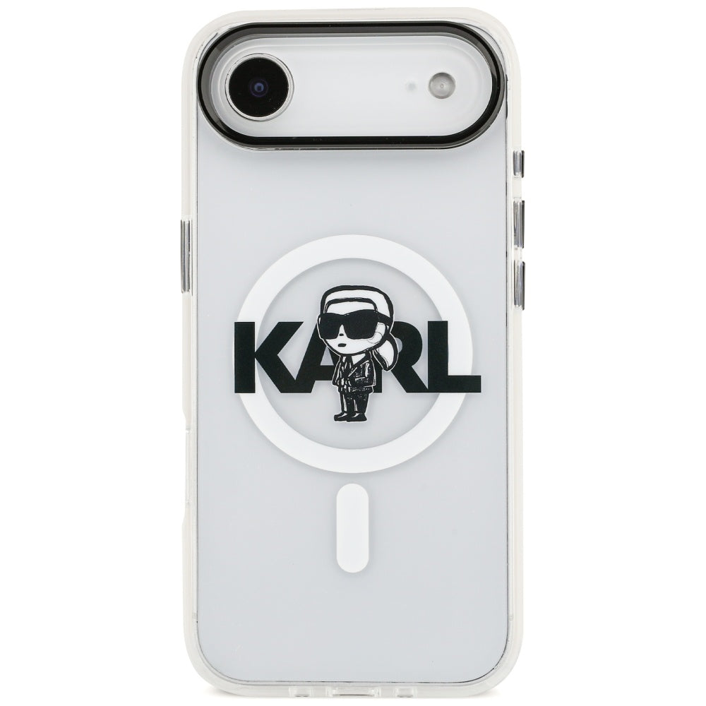 Funda MagSafe para Apple iPhone 17 Air, Karl Lagerfeld, IML Sketch Logo Karl, Transparente