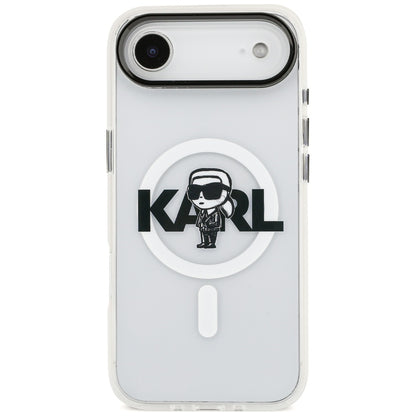 Funda MagSafe para Apple iPhone 17 Air, Karl Lagerfeld, IML Sketch Logo Karl, Transparente