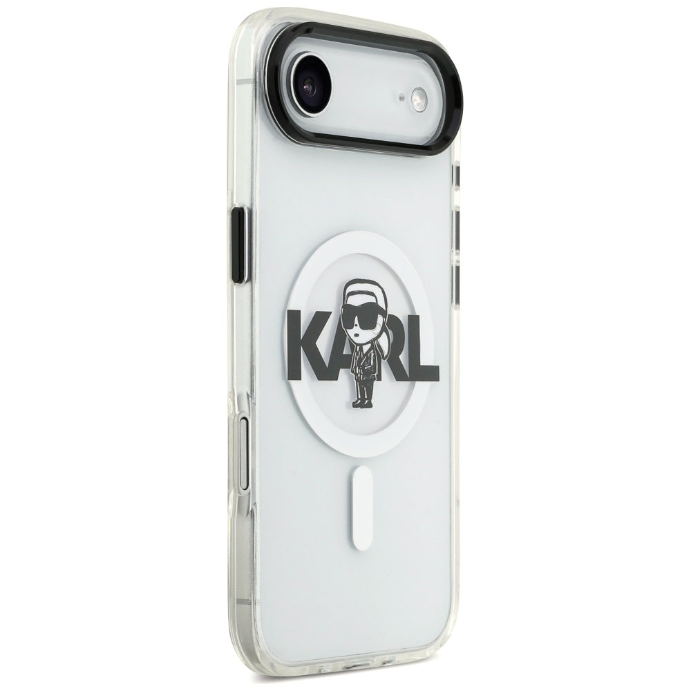 Funda MagSafe para Apple iPhone 17 Air, Karl Lagerfeld, IML Sketch Logo Karl, Transparente