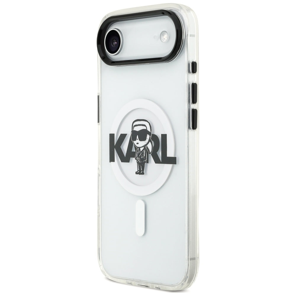 Funda MagSafe para Apple iPhone 17 Air, Karl Lagerfeld, IML Sketch Logo Karl, Transparente