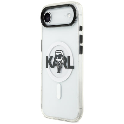 Funda MagSafe para Apple iPhone 17 Air, Karl Lagerfeld, IML Sketch Logo Karl, Transparente