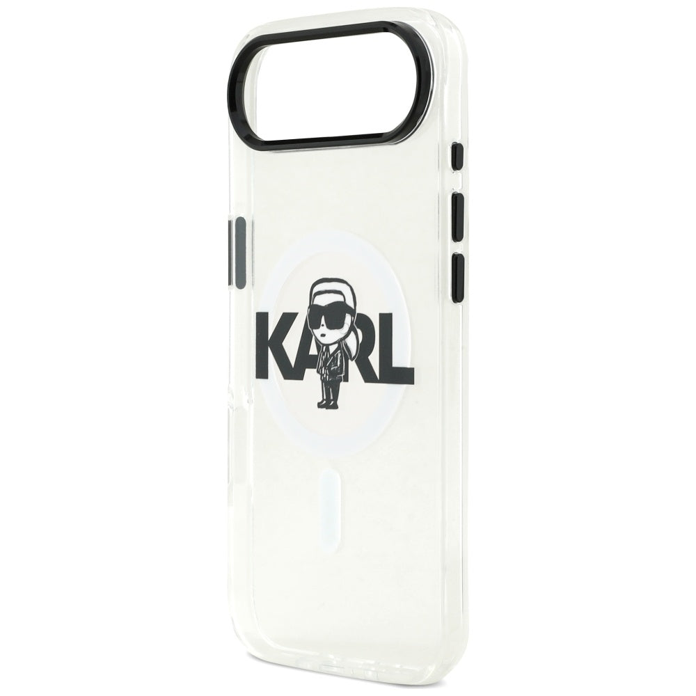 Funda MagSafe para Apple iPhone 17 Air, Karl Lagerfeld, IML Sketch Logo Karl, Transparente