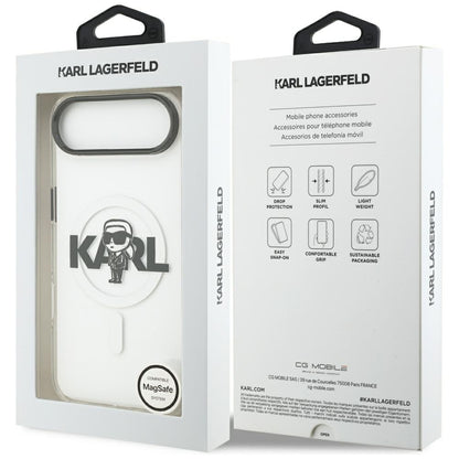 Funda MagSafe para Apple iPhone 17 Air, Karl Lagerfeld, IML Sketch Logo Karl, Transparente