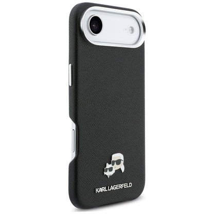 Funda MagSafe para Apple iPhone 17 Air, Karl Lagerfeld, Karl & Choupette Head's Pin, Negra
