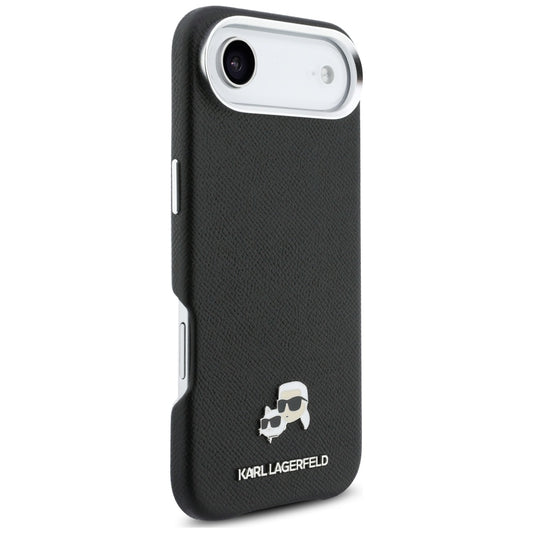Funda MagSafe para Apple iPhone 17 Air, Karl Lagerfeld, Karl & Choupette Head's Pin, Negra