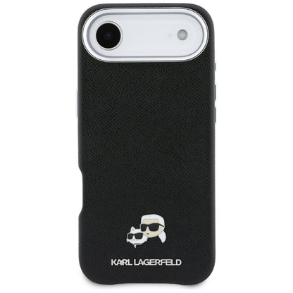 Funda MagSafe para Apple iPhone 17 Air, Karl Lagerfeld, Karl & Choupette Head's Pin, Negra
