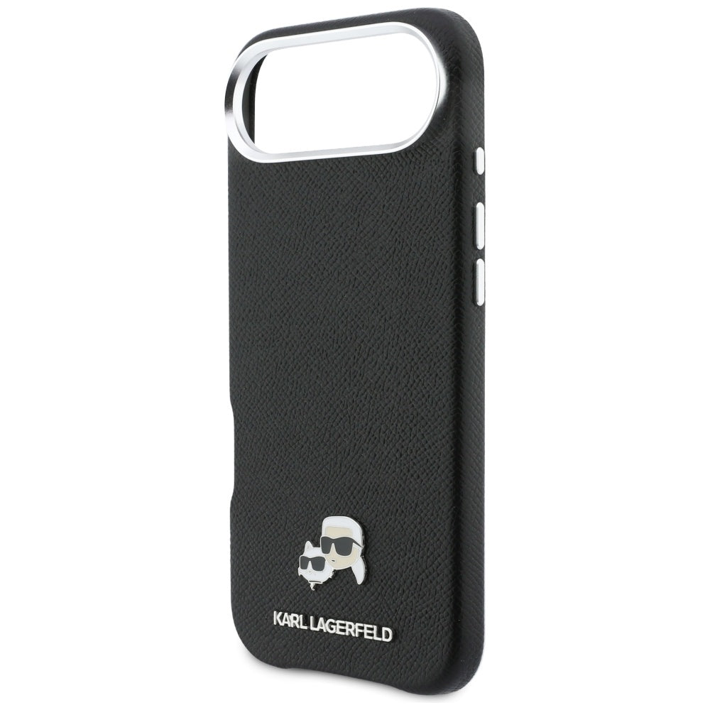 Funda MagSafe para Apple iPhone 17 Air, Karl Lagerfeld, Karl & Choupette Head's Pin, Negra