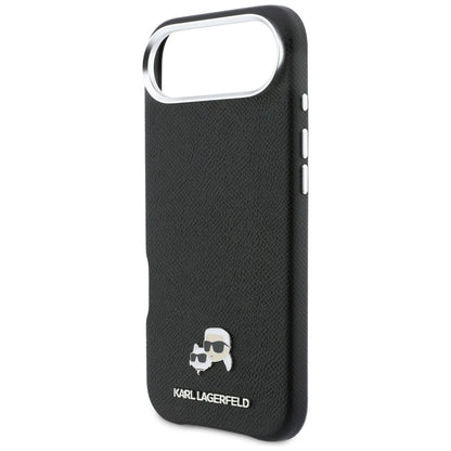 Funda MagSafe para Apple iPhone 17 Air, Karl Lagerfeld, Karl & Choupette Head's Pin, Negra