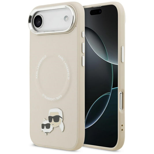 Funda MagSafe para Apple iPhone 17 Air, Karl Lagerfeld, Karl & Choupette Pins, Beige