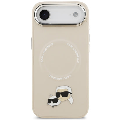Funda MagSafe para Apple iPhone 17 Air, Karl Lagerfeld, Karl & Choupette Pins, Beige