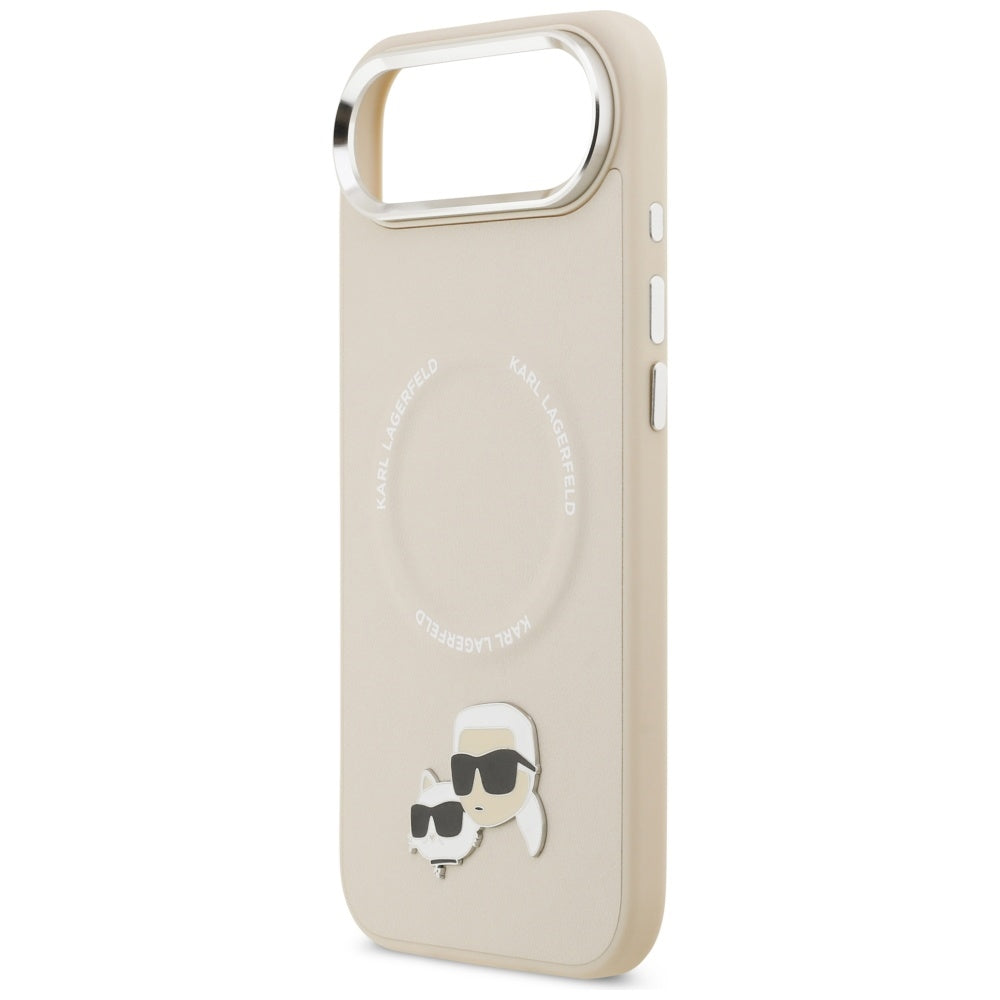 Funda MagSafe para Apple iPhone 17 Air, Karl Lagerfeld, Karl & Choupette Pins, Beige