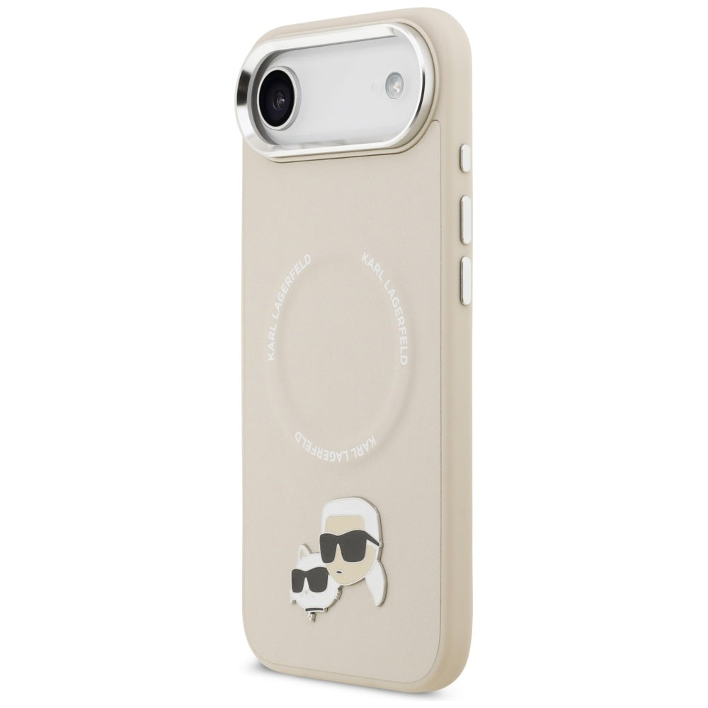 Funda MagSafe para Apple iPhone 17 Air, Karl Lagerfeld, Karl & Choupette Pins, Beige
