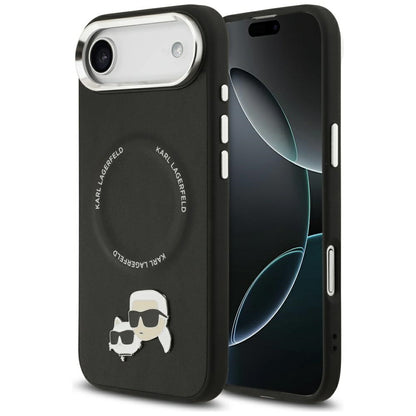 Funda MagSafe para Apple iPhone 17 Air, Karl Lagerfeld, Karl & Choupette Pins, Negra