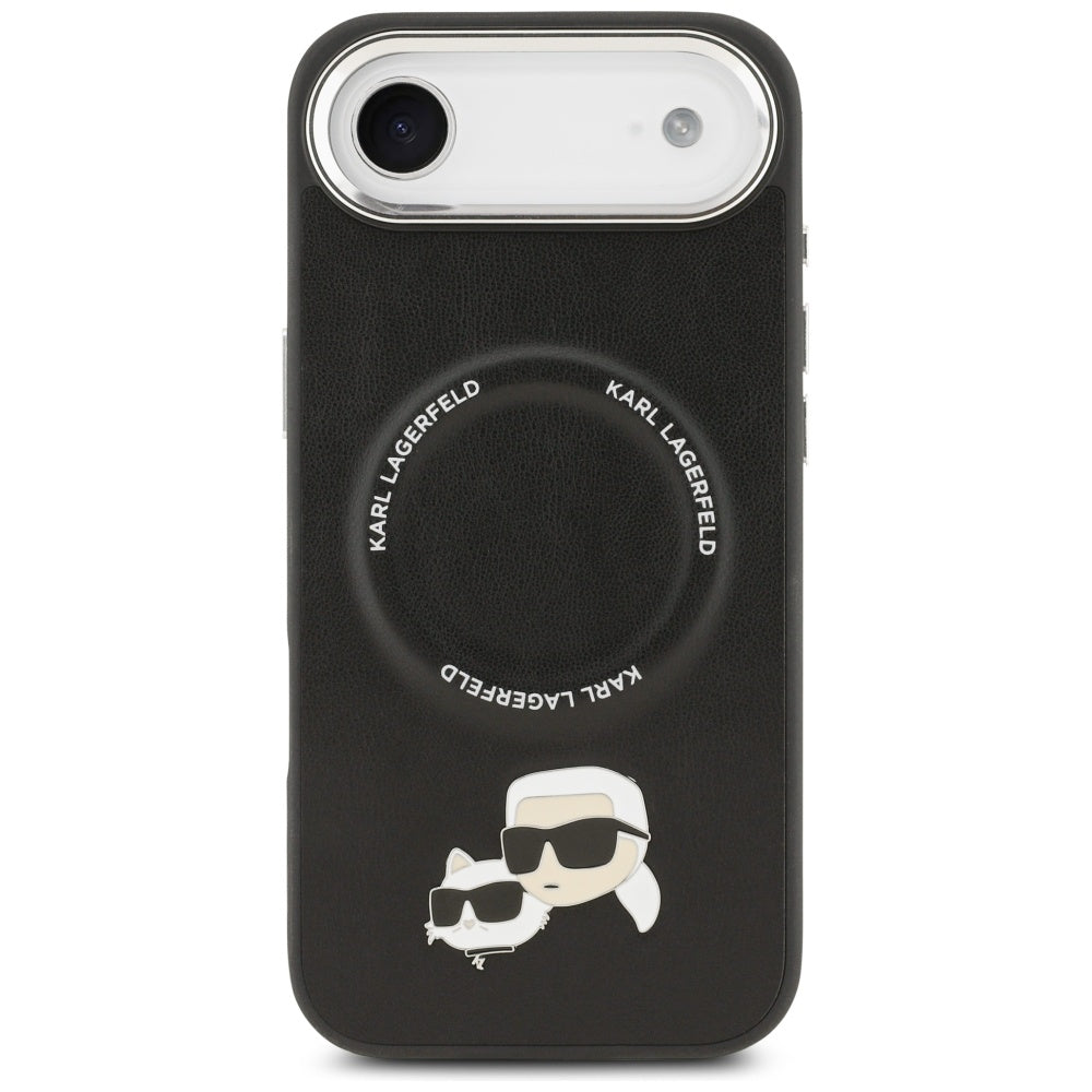 Funda MagSafe para Apple iPhone 17 Air, Karl Lagerfeld, Karl & Choupette Pins, Negra