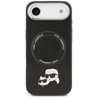 Funda MagSafe para Apple iPhone 17 Air, Karl Lagerfeld, Karl & Choupette Pins, Negra