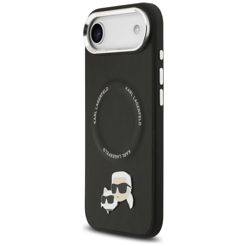 Funda MagSafe para Apple iPhone 17 Air, Karl Lagerfeld, Karl & Choupette Pins, Negra