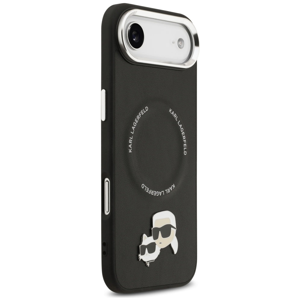 Funda MagSafe para Apple iPhone 17 Air, Karl Lagerfeld, Karl & Choupette Pins, Negra