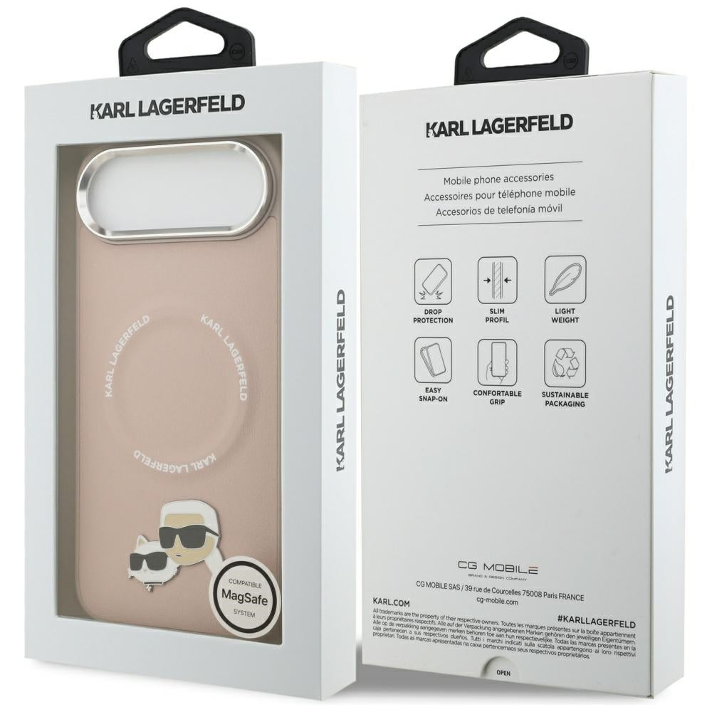 Funda MagSafe para Apple iPhone 17 Air, Karl Lagerfeld, Karl & Choupette Pins, Rosa