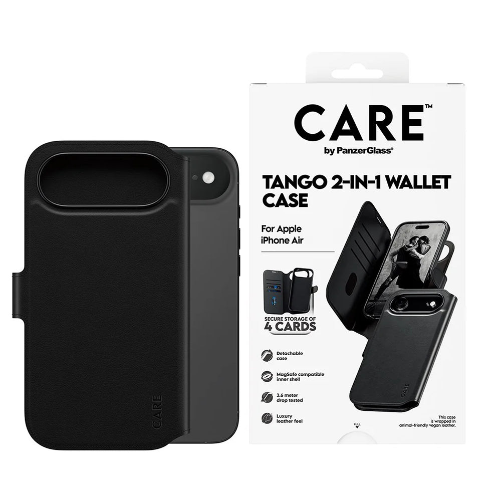 Funda MagSafe para Apple iPhone 17 Air, PanzerGlass, Característica Care Tango Dos-en-Uno, Negra
