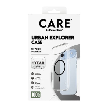 Funda MagSafe para Apple iPhone 17 Air, PanzerGlass, Care Urban Explorer, Transparente Negra