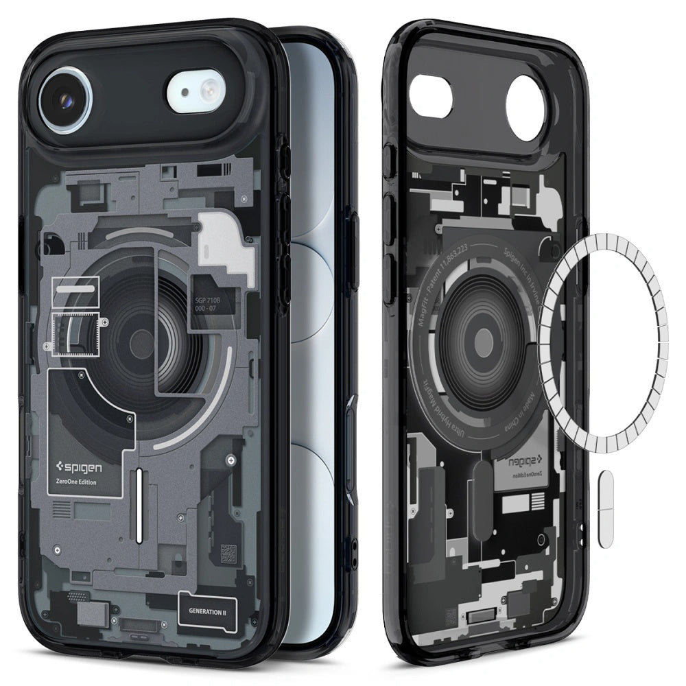 Funda MagSafe para Apple iPhone 17 Air, Spigen, Ultra Hybrid Zero One, Negra