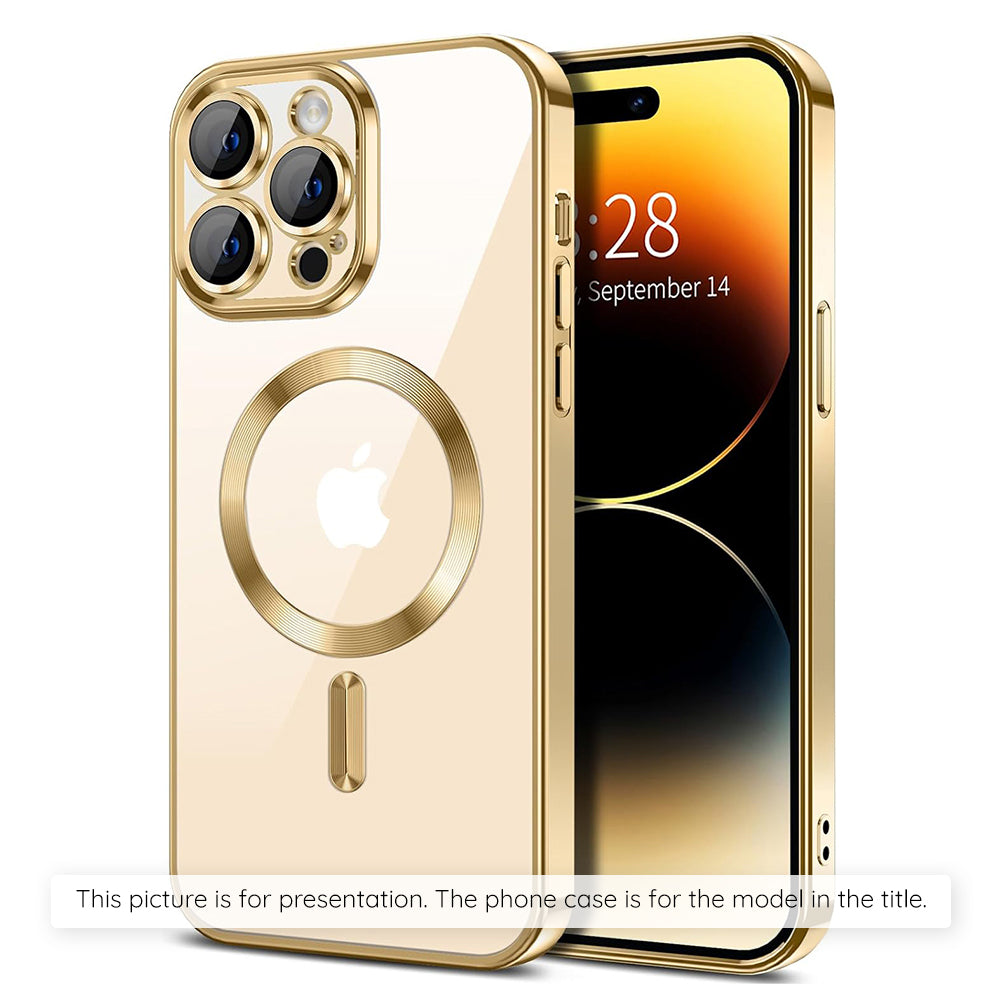 Funda MagSafe para Apple iPhone 17 Air, Techsuit, Luxury Crystal, Dorada