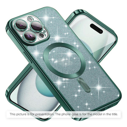 Funda MagSafe para Apple iPhone 17 Air, Techsuit, Luxury Glitter, Verde Claro