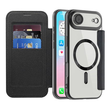 Funda MagSafe para Apple iPhone 17 Air, Techsuit, SmartMag Book, Negra