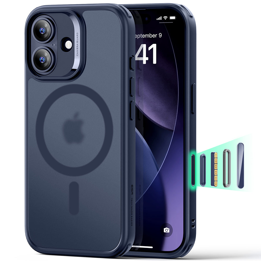 Funda MagSafe para Apple iPhone 17, ESR, Classic Hybrid, Azul Satinado