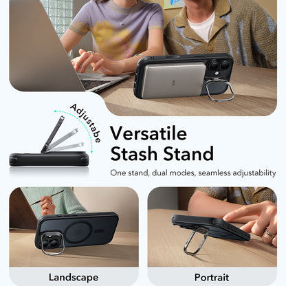 Funda MagSafe para Apple iPhone 17, ESR, Classic Hybrid Kickstand, Negra Satinada