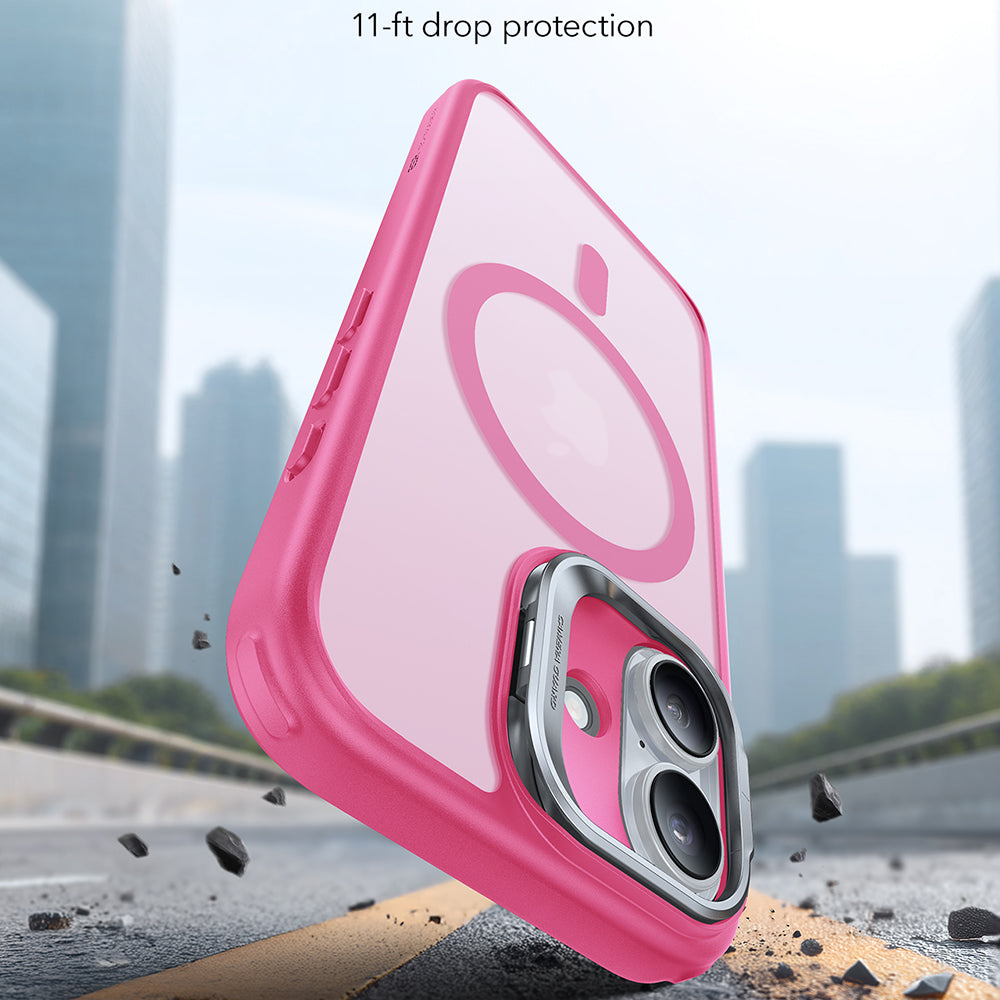 Funda MagSafe para Apple iPhone 17, ESR, Classic Hybrid Kickstand, Rosa Satinado