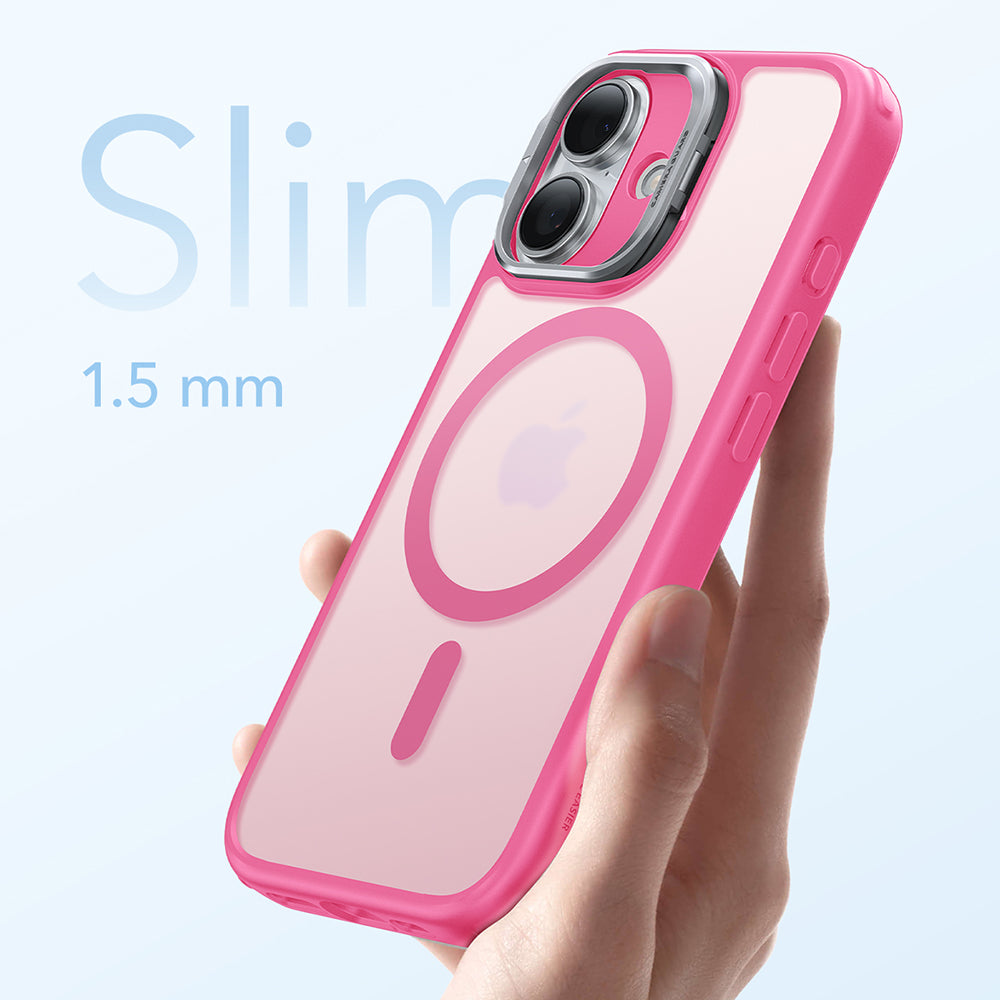 Funda MagSafe para Apple iPhone 17, ESR, Classic Hybrid Kickstand, Rosa Satinado